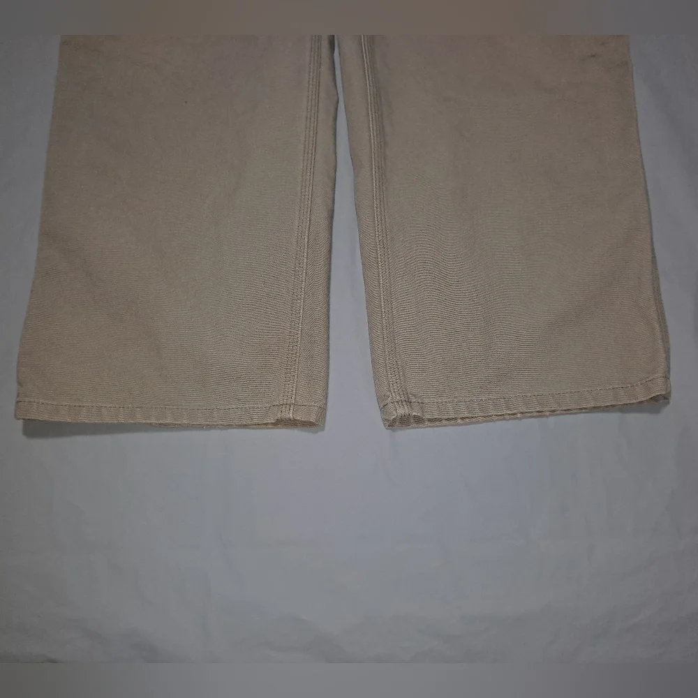 Carhartt Vintage Carpenter Work Pants 42x30 actual 42x29 Tan Slightly Distressed